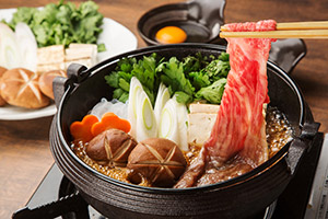 「SANTO RiverGate Villa & Spa」の山梨県産豚肉しゃぶしゃぶ／すき焼きイメージ