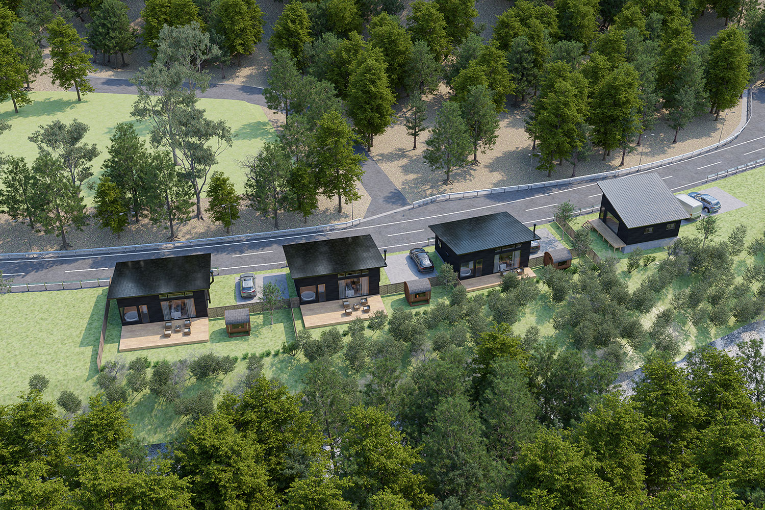 「SANTO RiverGate Villa & Spa」の鳥瞰イメージ